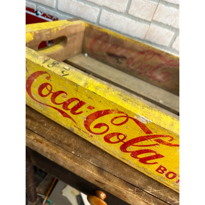 Vintage 1966 Coca Cola Wooden Chattanooga TN Heavy Duty Crate 6-Pack Carrier