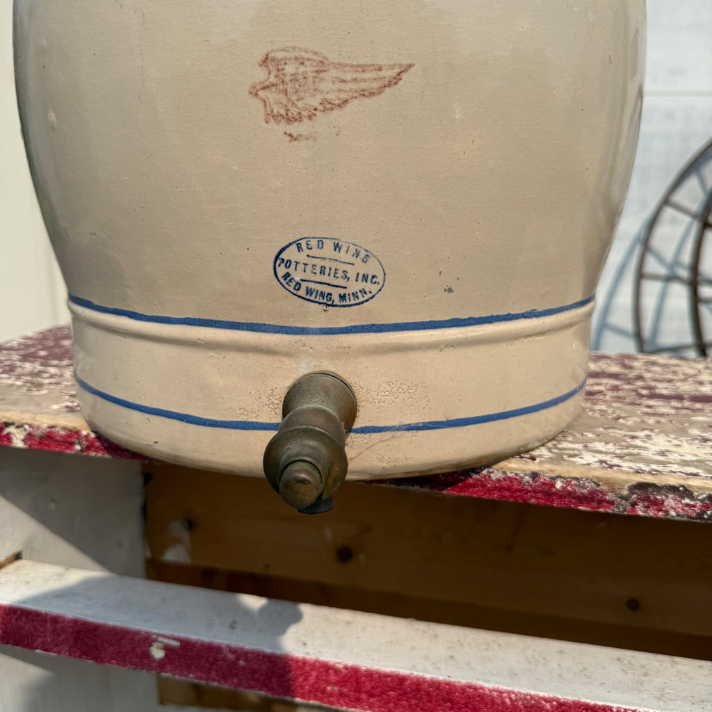 5 Gallon Red Wing Stoneware Water Cooler W/ Spigot No Lid