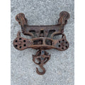 Antique Leader Cast Iron Farm Hay Trolley Barn Equipment w/ Center Drop Pulley