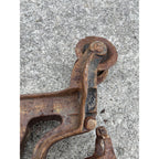 Antique Leader Cast Iron Farm Hay Trolley Barn Equipment w/ Center Drop Pulley