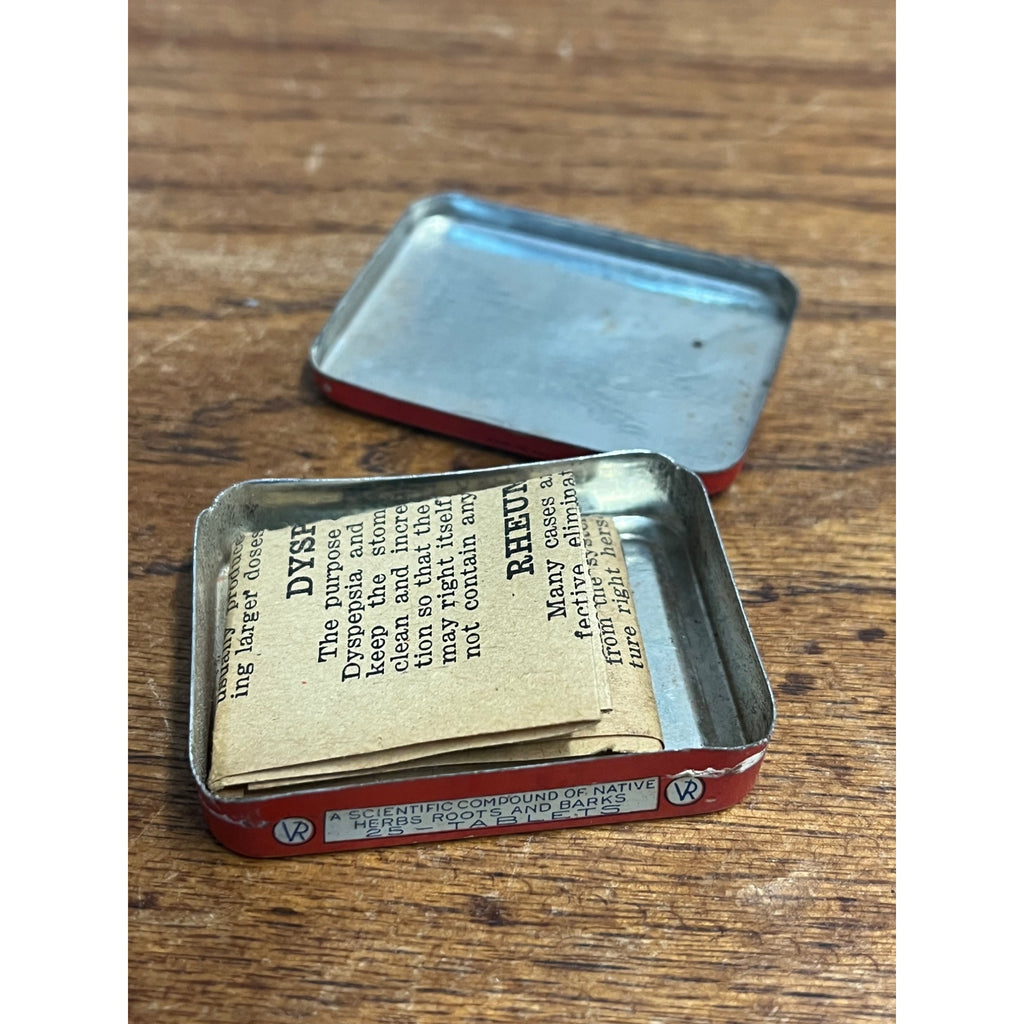 Vintage O'Neill's Vegetable Remedy Tablets EJ O'Neill Medicine Tin 1919