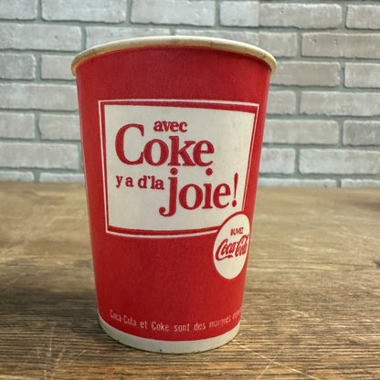 Vintage 9oz Coca Cola Coke Things go Canadian Paper Wax Cup Soda Promo