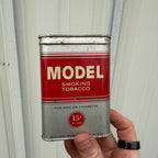 Vintage Model Smoking Tobacco Empty Vertical Pocket Tin Advertising Cigarettes