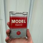 Vintage Model Smoking Tobacco Empty Vertical Pocket Tin Advertising Cigarettes