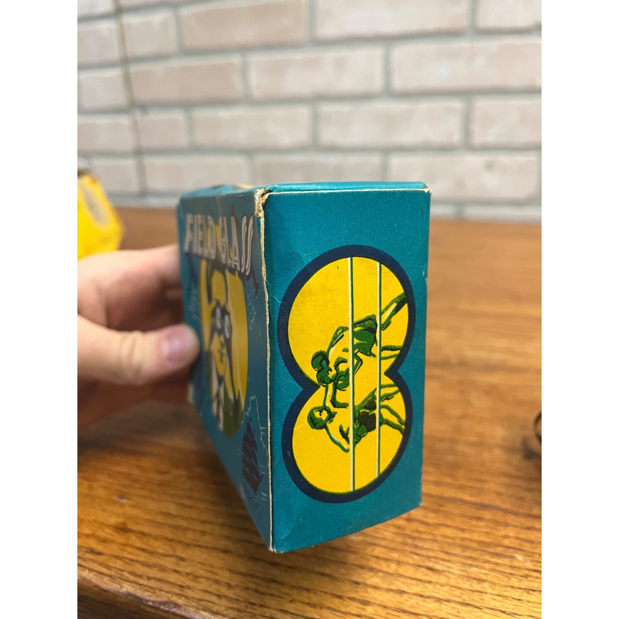 Vintage 1950s Field Glass Binoculars Toy Original Box Door County Wis Souvenir