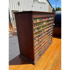 Original Antique 1900s Nun's Spool Thread Advertising General Store Cabinet Display