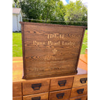 Original Antique 1900s Nun's Spool Thread Advertising General Store Cabinet Display