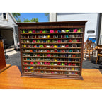 Original Antique 1900s Nun's Spool Thread Advertising General Store Cabinet Display