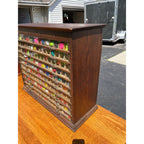Original Antique 1900s Nun's Spool Thread Advertising General Store Cabinet Display