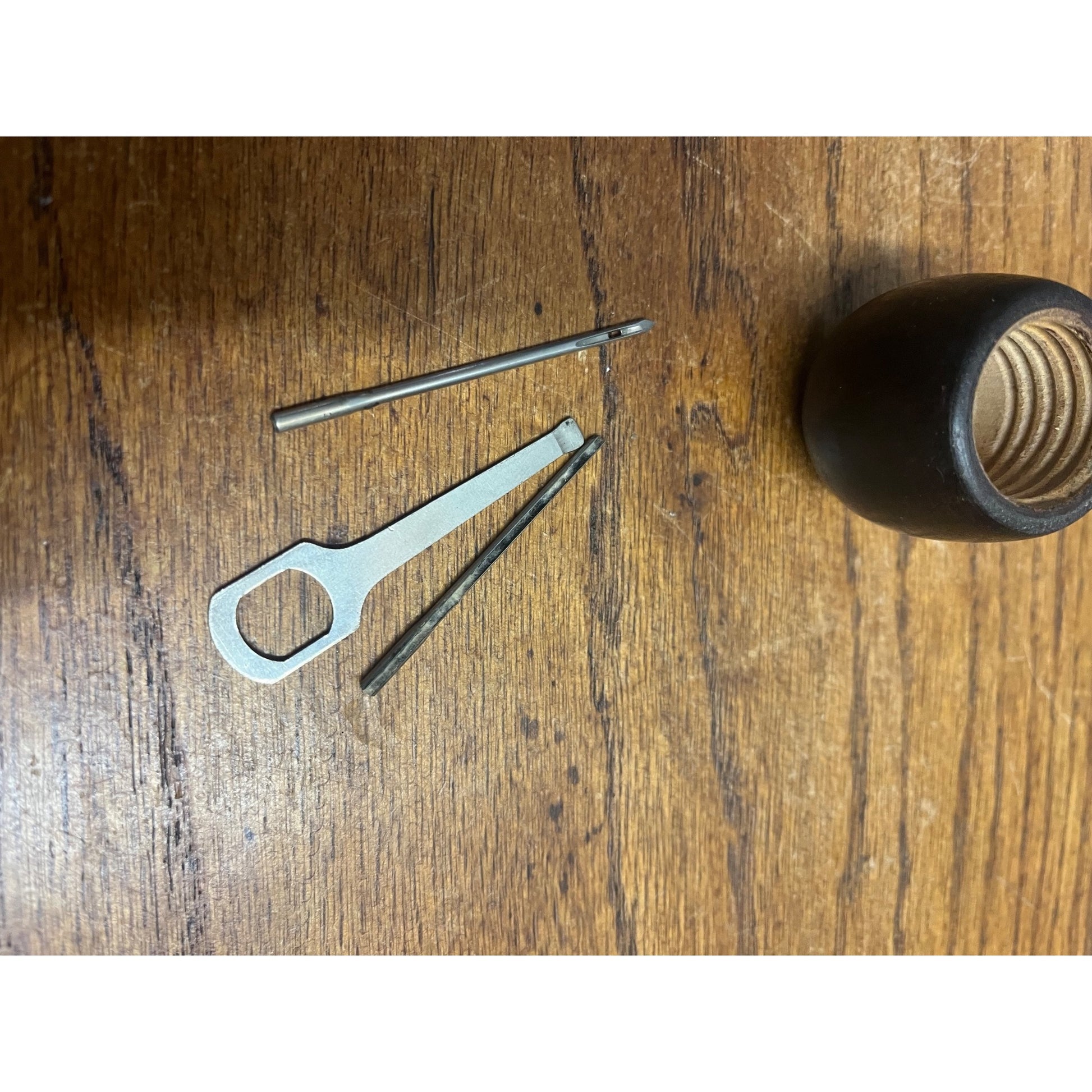 Vintage C.A. Myers Sewing Awl "The Awl for All" Wooden Handle + Metal Tool