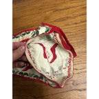 Vintage 1950s Christmas Santa Felt Stocking 17" Candy Cane Girl Toys