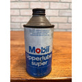 Vintage Metal Mobil Oil Upperlube super Full Can Conetop Advertising Gas / Oil