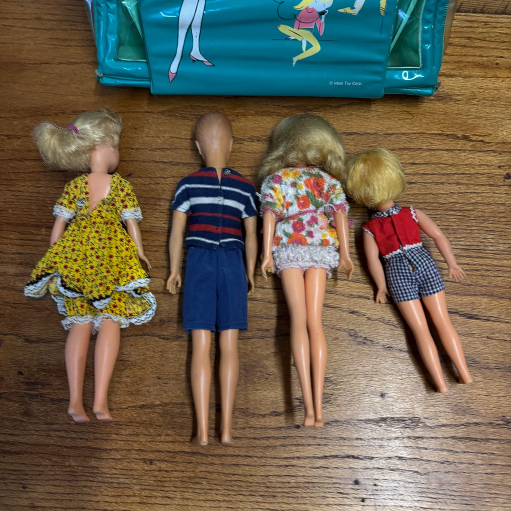 Vintage Tammy Ideal Toys Doll Lot W/ Clothes and Carry Case