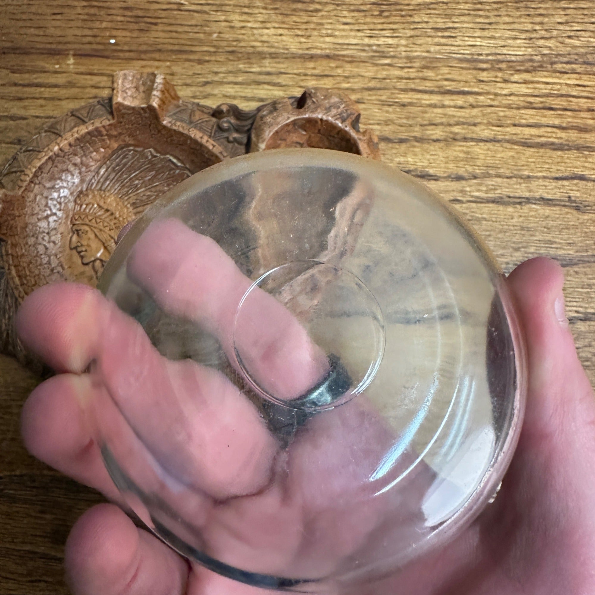 Vintage Syroco Style Art Deco Box Cigarette Case Ashtray Native American Wichita Kansas