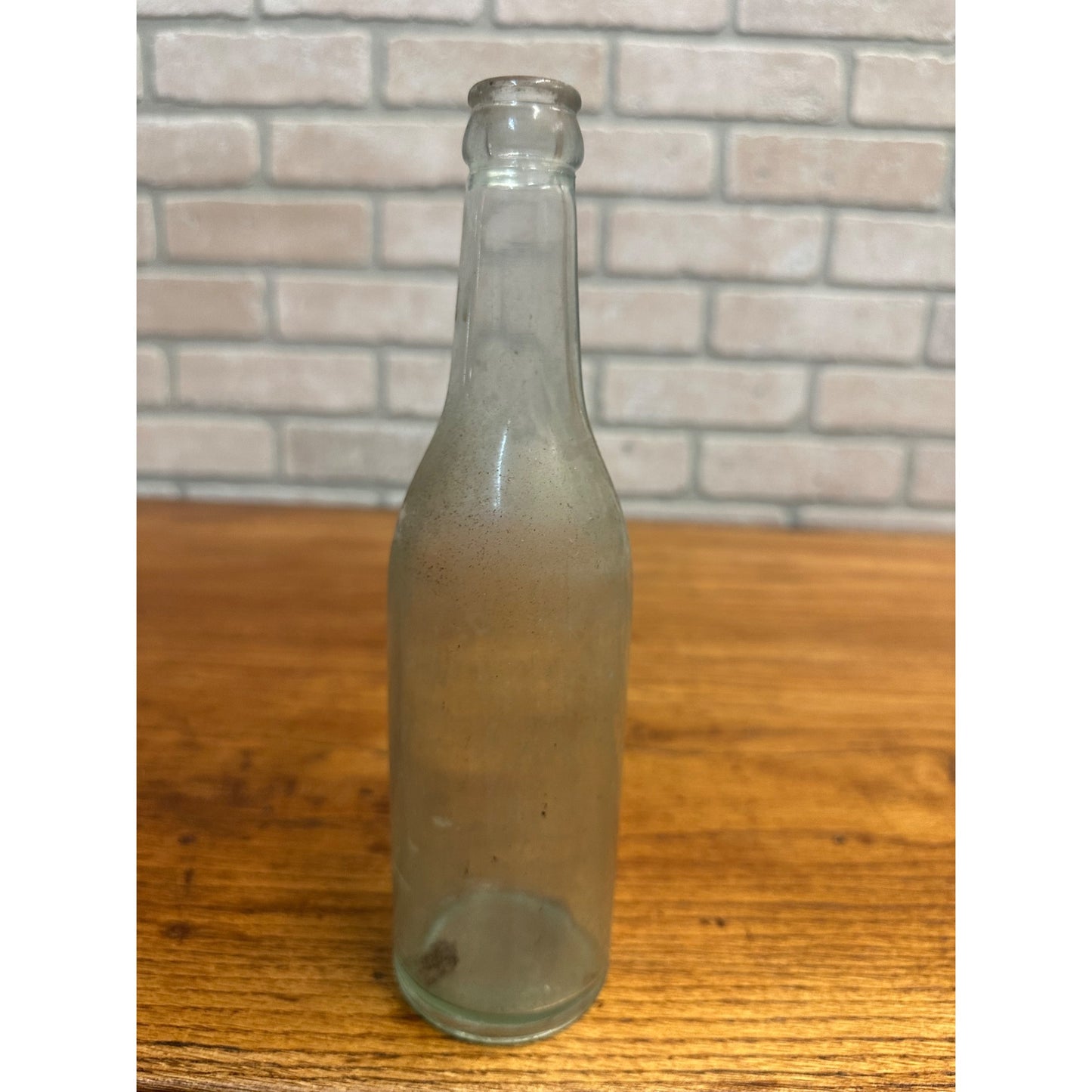 Vintage West Side Brewery Co. Beer Bottle 12oz Clear Aqua Embossed Detroit MI