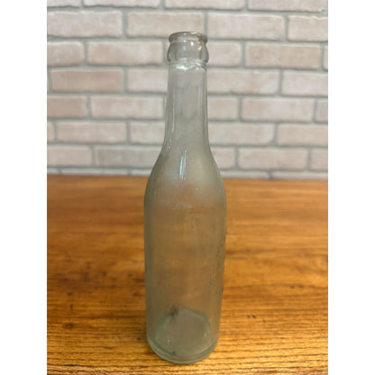 Vintage West Side Brewery Co. Beer Bottle 12oz Clear Aqua Embossed Detroit MI