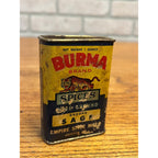 Antique Burma Sage Spice Tin Empire Mills Chicago IL Tiger Country Store Food