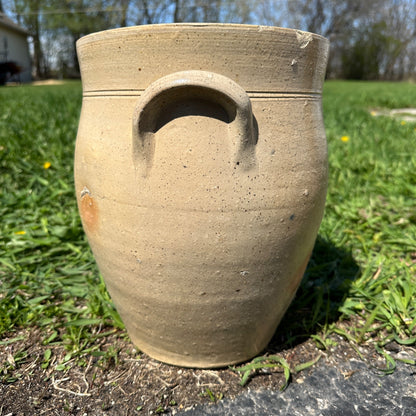 Antique 3 Gallon Stoneware Salt Glazed Ohio Crock Boston Cobalt Decorated