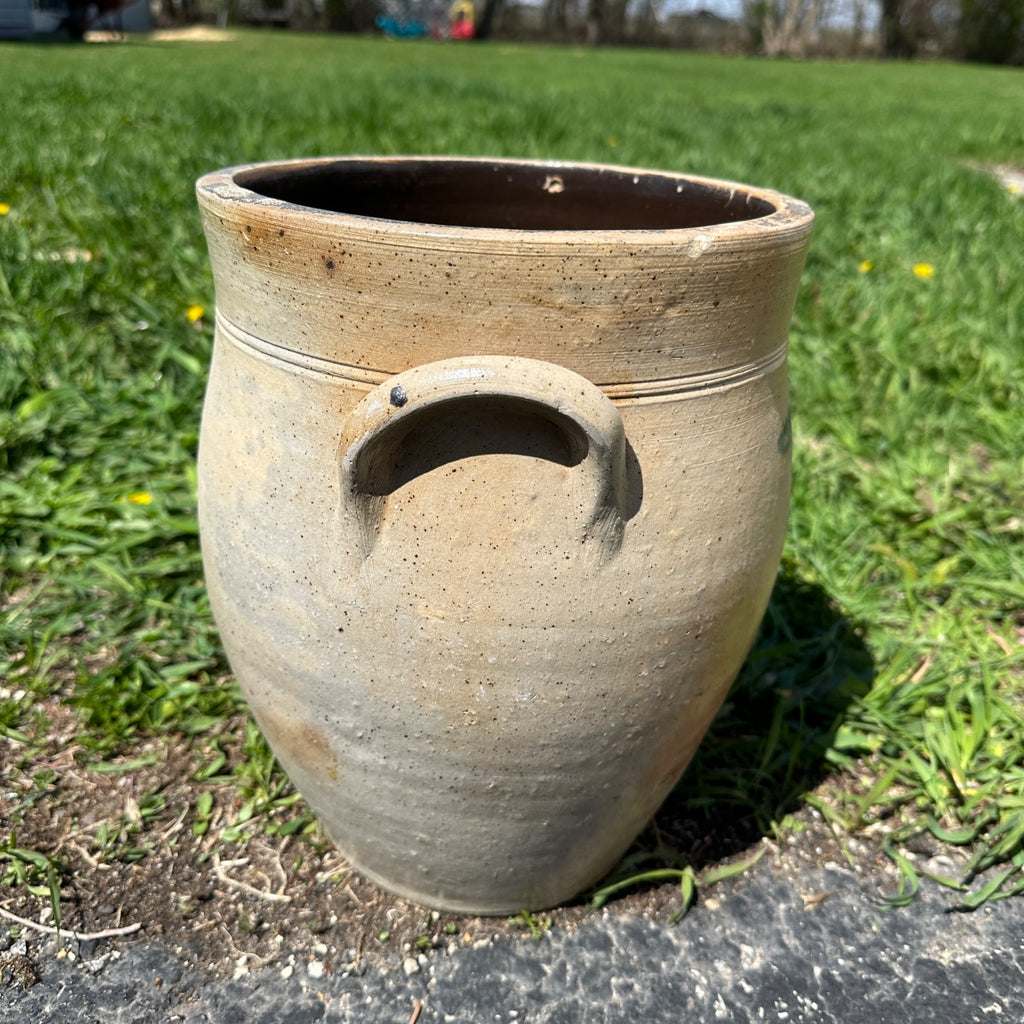 Antique 3 Gallon Stoneware Salt Glazed Ohio Crock Boston Cobalt Decorated