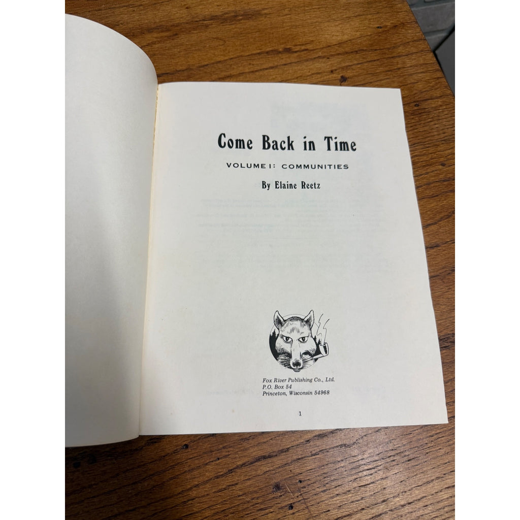 Come Back In Time Vol. 1 & 2 Elaine Reetz Books Central Wisconsin History