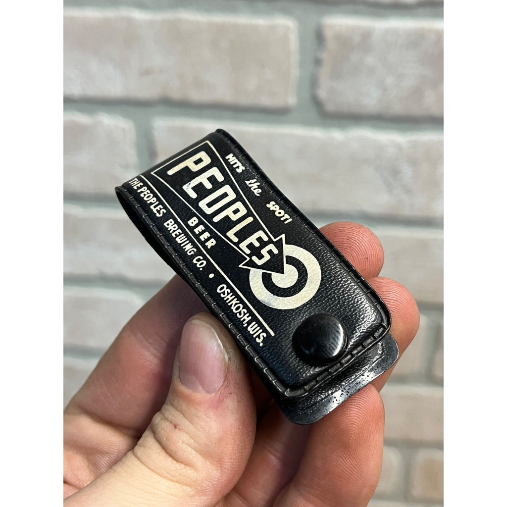 Vintage 1960s Peoples Brewing Co. Beer Oshkosh Wis Advertising Jack Knife Holder