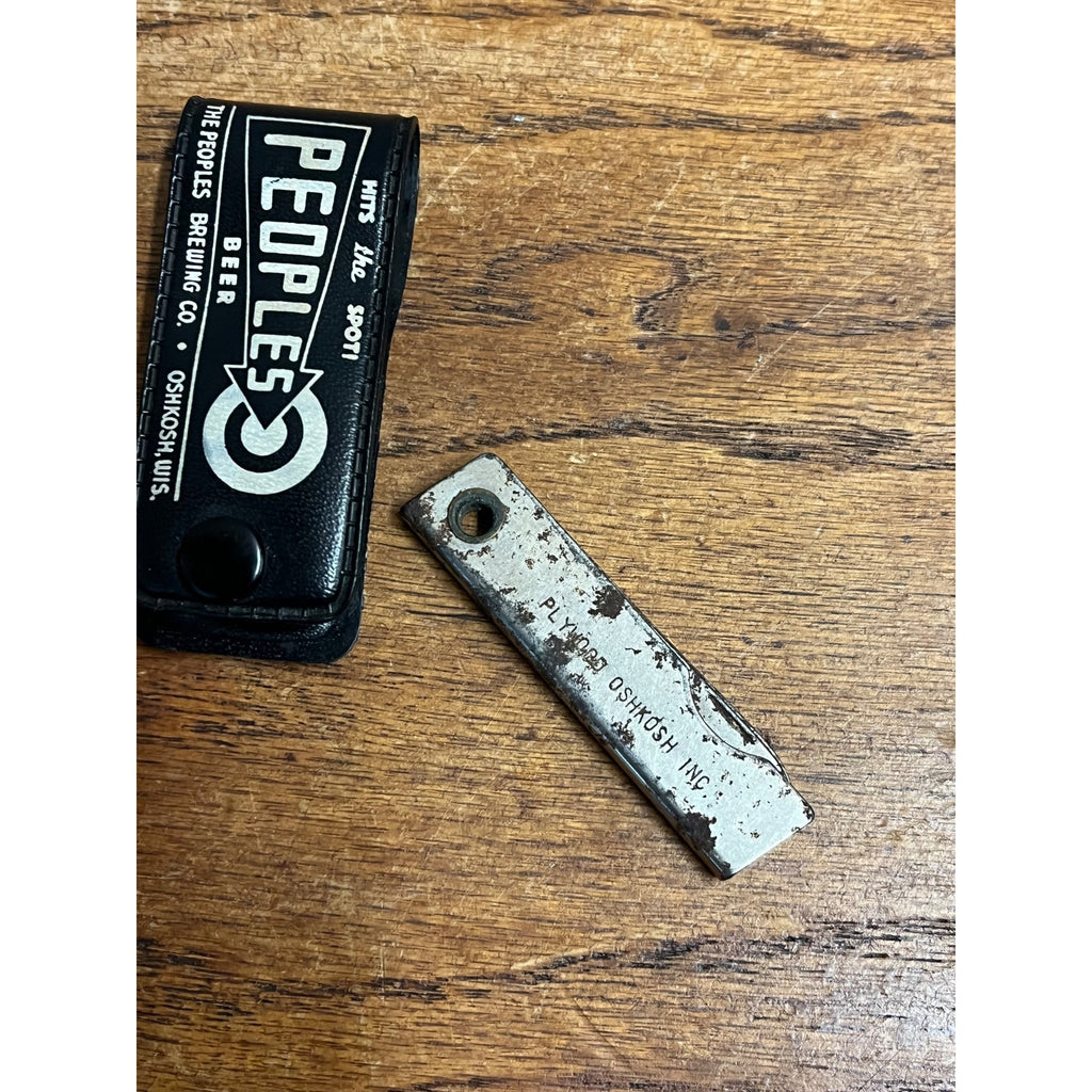 Vintage 1960s Peoples Brewing Co. Beer Oshkosh Wis Advertising Jack Knife Holder