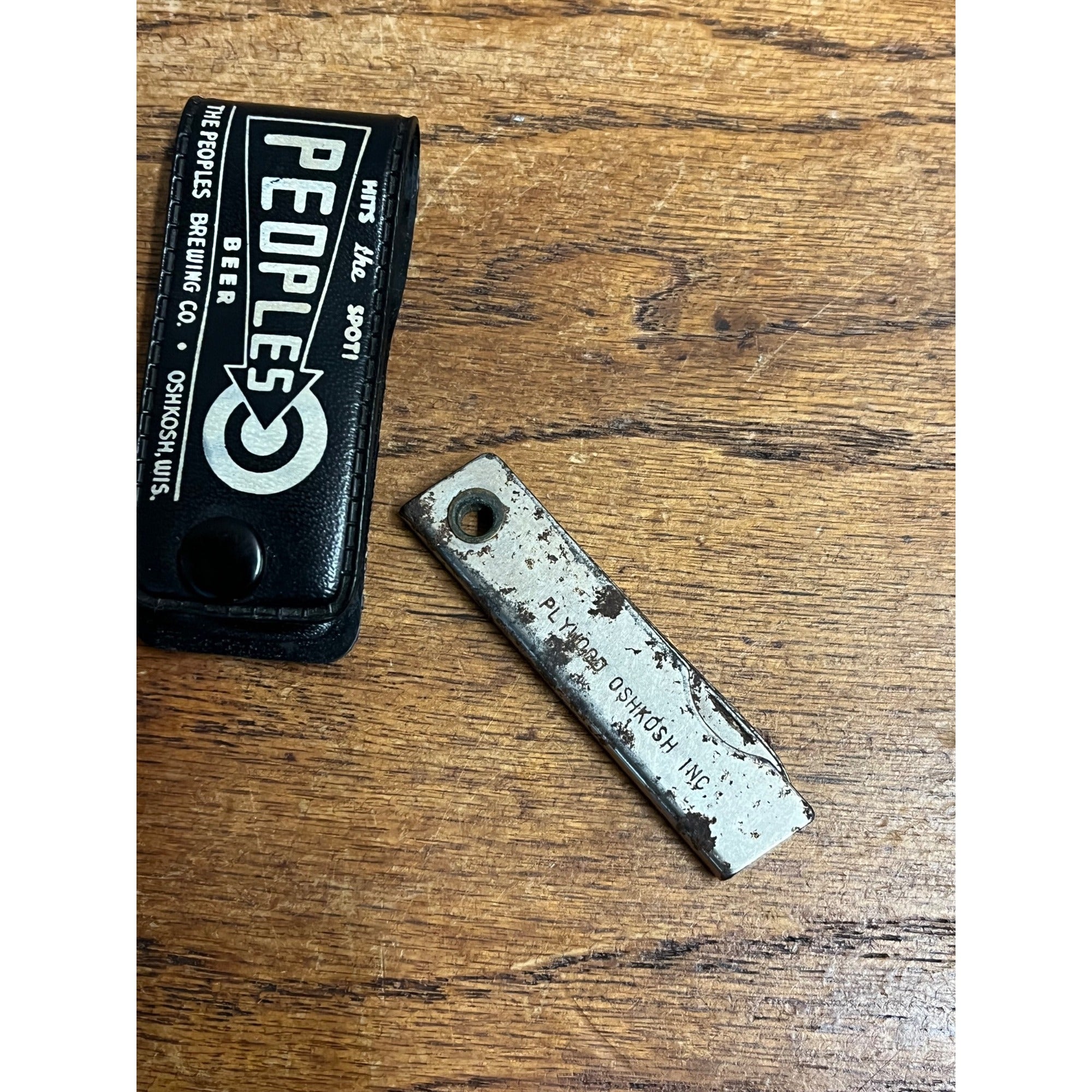 Vintage 1960s Peoples Brewing Co. Beer Oshkosh Wis Advertising Jack Knife Holder