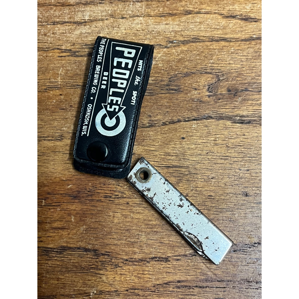 Vintage 1960s Peoples Brewing Co. Beer Oshkosh Wis Advertising Jack Knife Holder