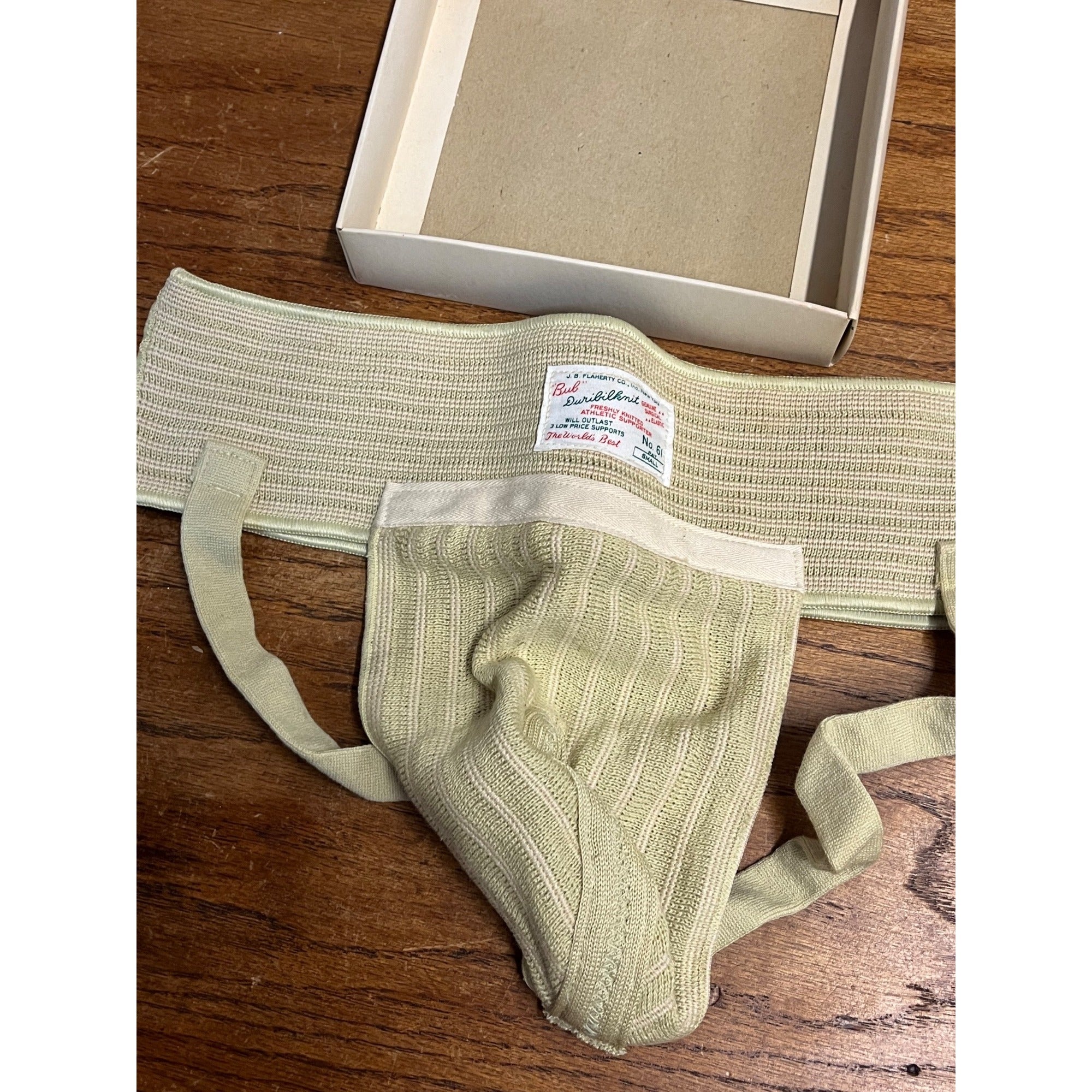 RARE Vintage 1947 Bub Fleshelastic Athletic Supporter Jock Strap NOS