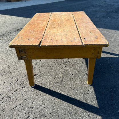 Antique Primitive Wooden Short Table Coffee Table Pine