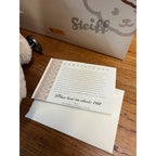 Steiff Polar Bear On Wheels #400544 All Tags, Button, Box 1910 Repro 402/1000