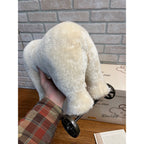 Steiff Polar Bear On Wheels #400544 All Tags, Button, Box 1910 Repro 402/1000