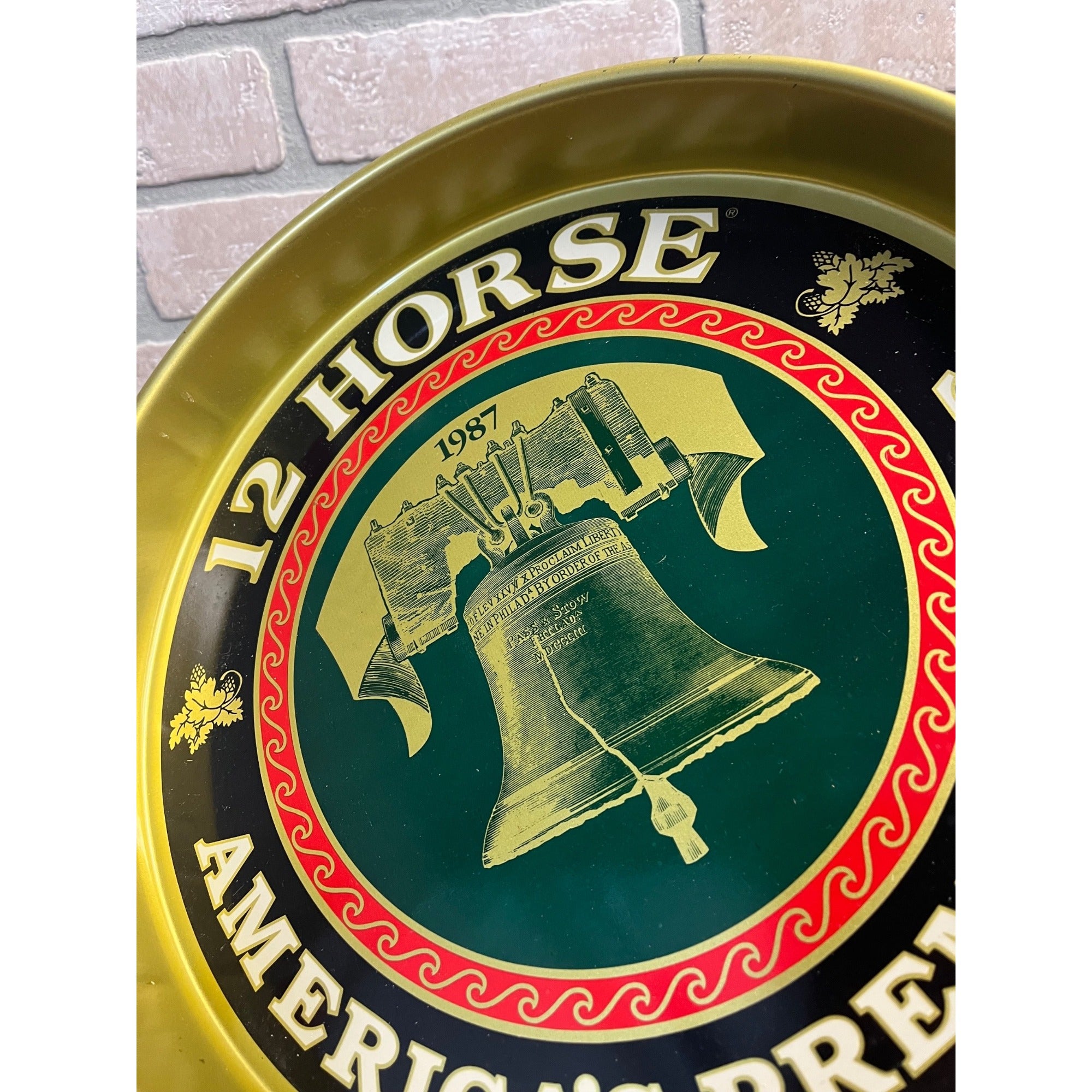 12 Horse America's Premium Ale Beer Serving Tray Advertising