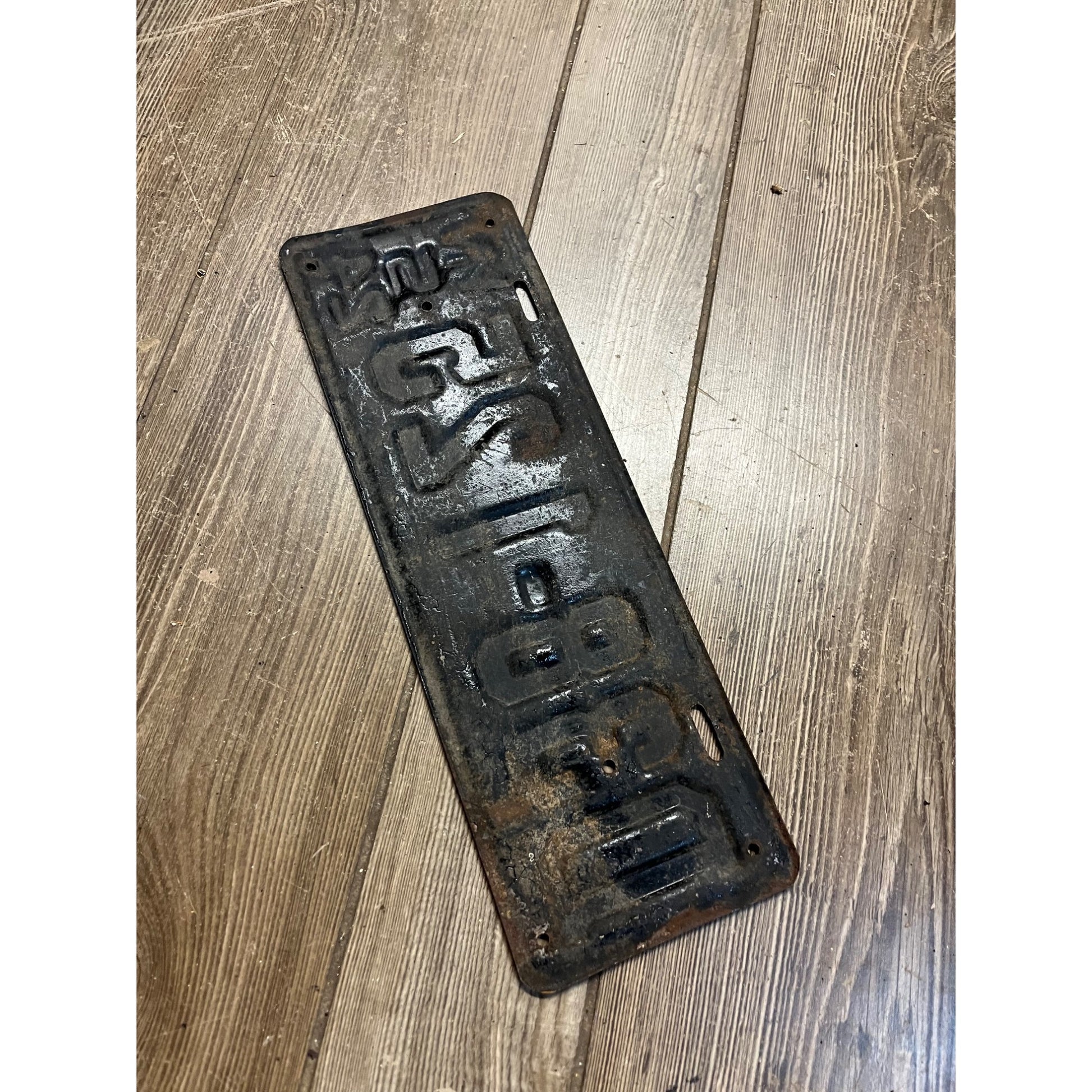 Original Wisconsin 1924 License Plate Wis Single Automobile Truck Car Vintage