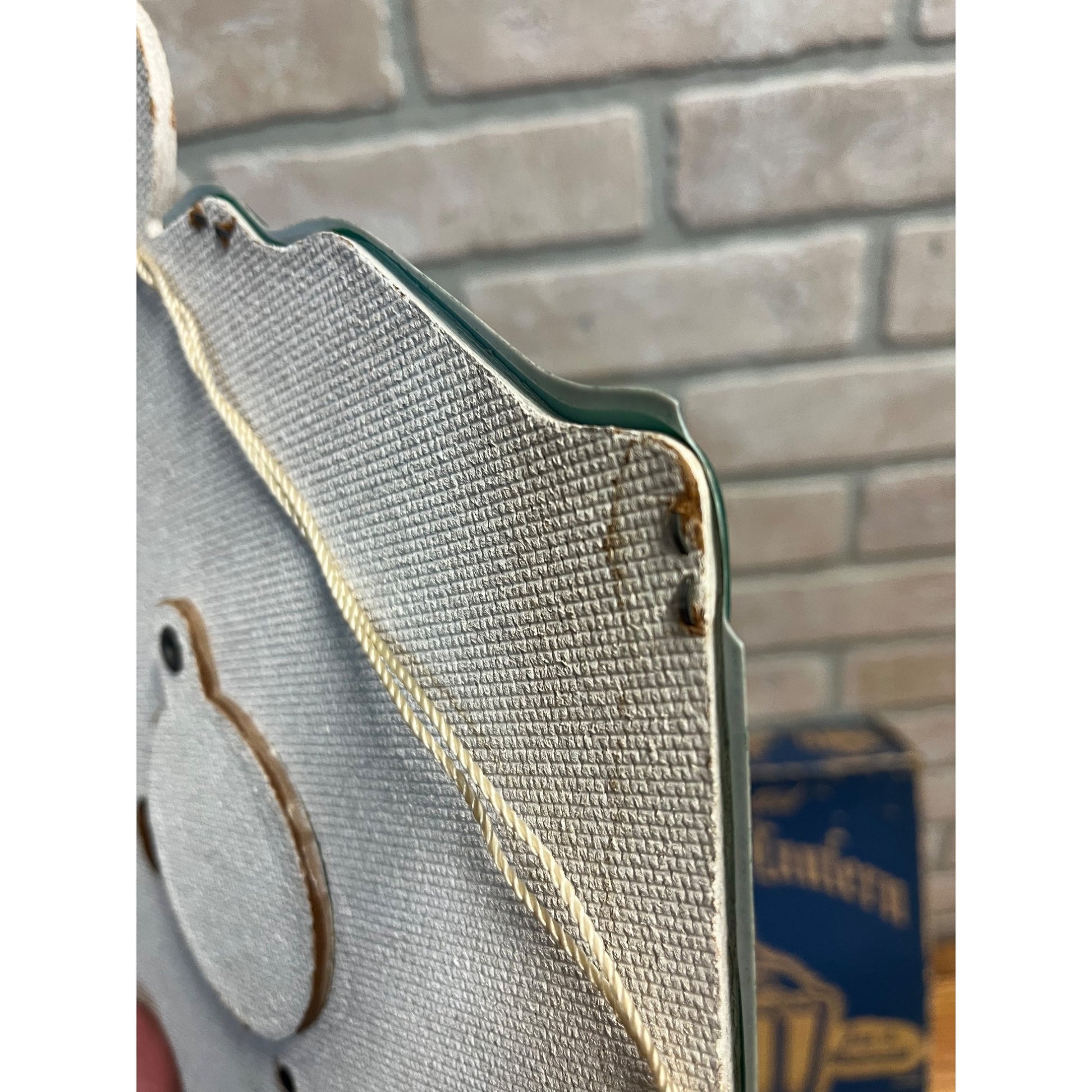 Vintage 1950s GloLite Old English Lantern Christmas Lighted Sign + Box - Works