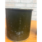2 Vintage US Military MIRAX Reusable Steel Shipping Drums Containers OD Green