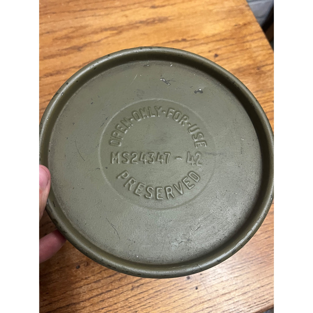 2 Vintage US Military MIRAX Reusable Steel Shipping Drums Containers OD Green