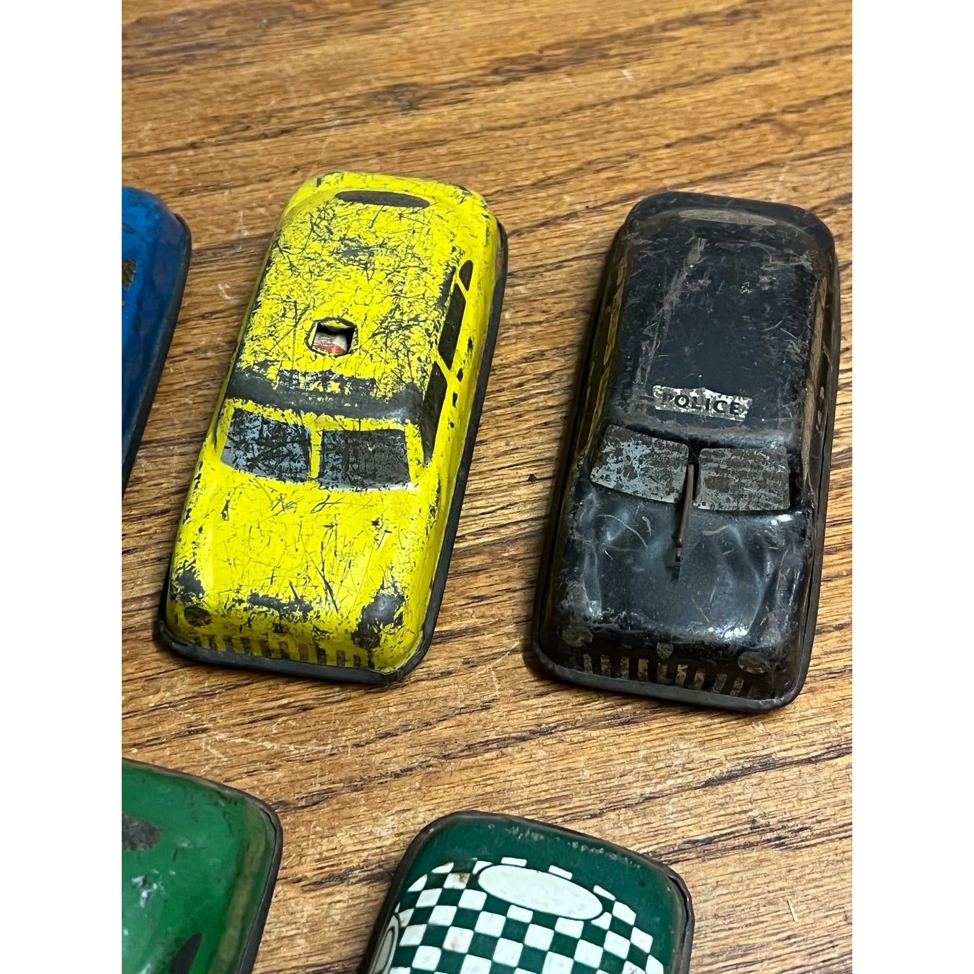 Vintage ARGO Cars Tin Litho Childs Toy Vehicles Taxi Cabs Police ++