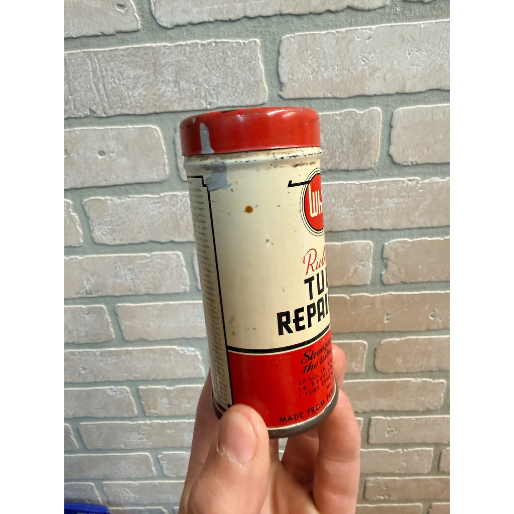 Vintage Whiz Rubber Tube Repair Patch Kit Advertising Tin Can Full
