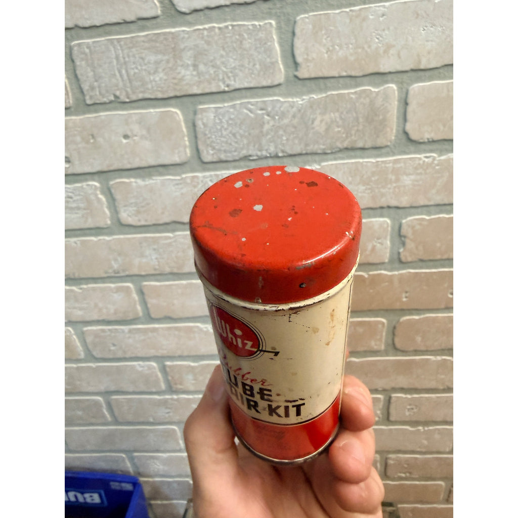 Vintage Whiz Rubber Tube Repair Patch Kit Advertising Tin Can Full