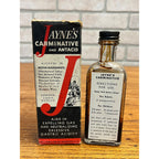 Vintage Jayne's Carminative Antacid Box and Bottle Medicine Collectible