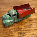 Vintage 1930s Marx / Wyandotte Pressed Steel Delivery Truck Toy 7.5" Red Green
