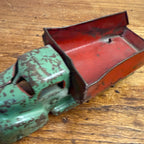 Vintage 1930s Marx / Wyandotte Pressed Steel Delivery Truck Toy 7.5" Red Green