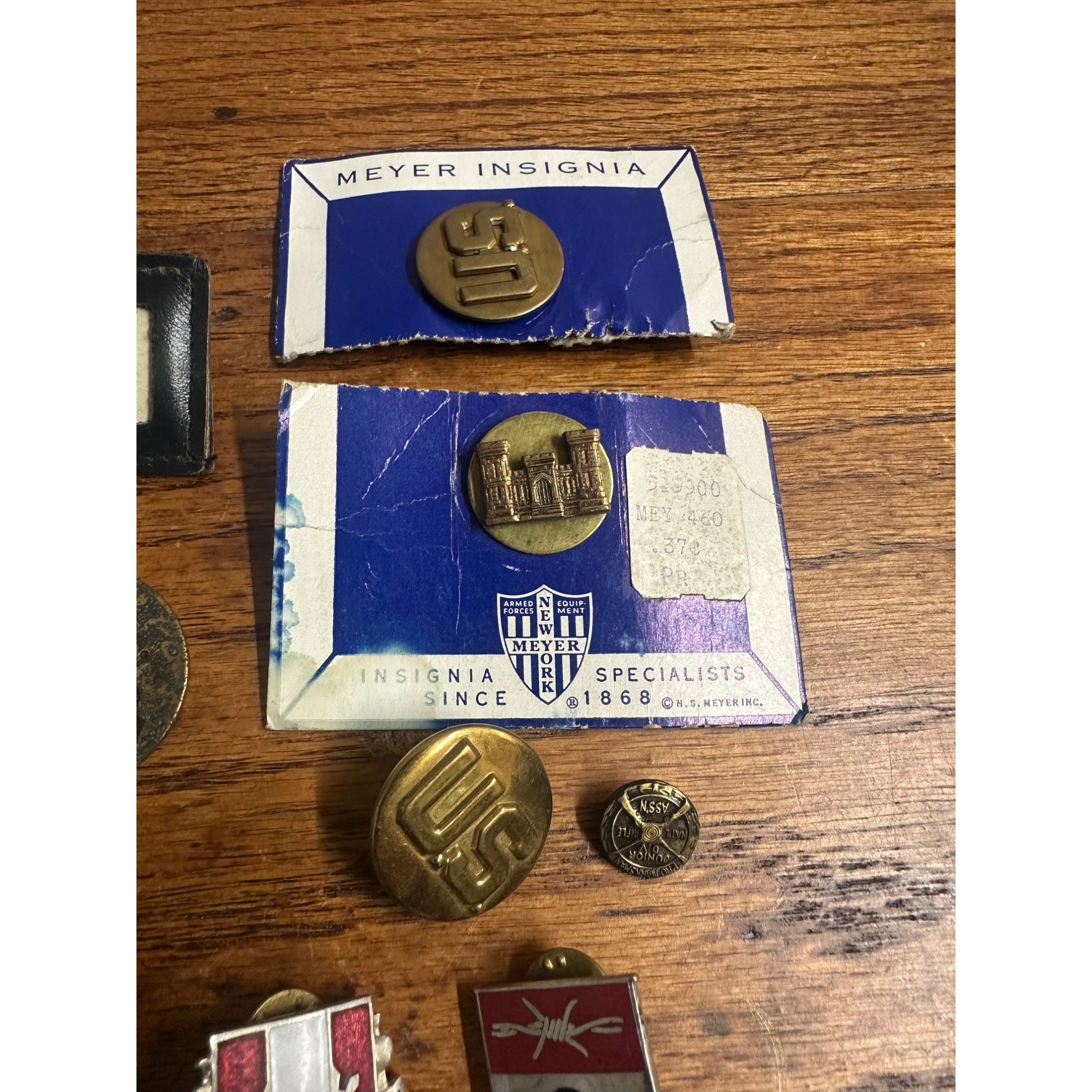 Original WWII Soldier Estate Lot Medals Crests Dog Tags 961st Engineer Battalion WW2