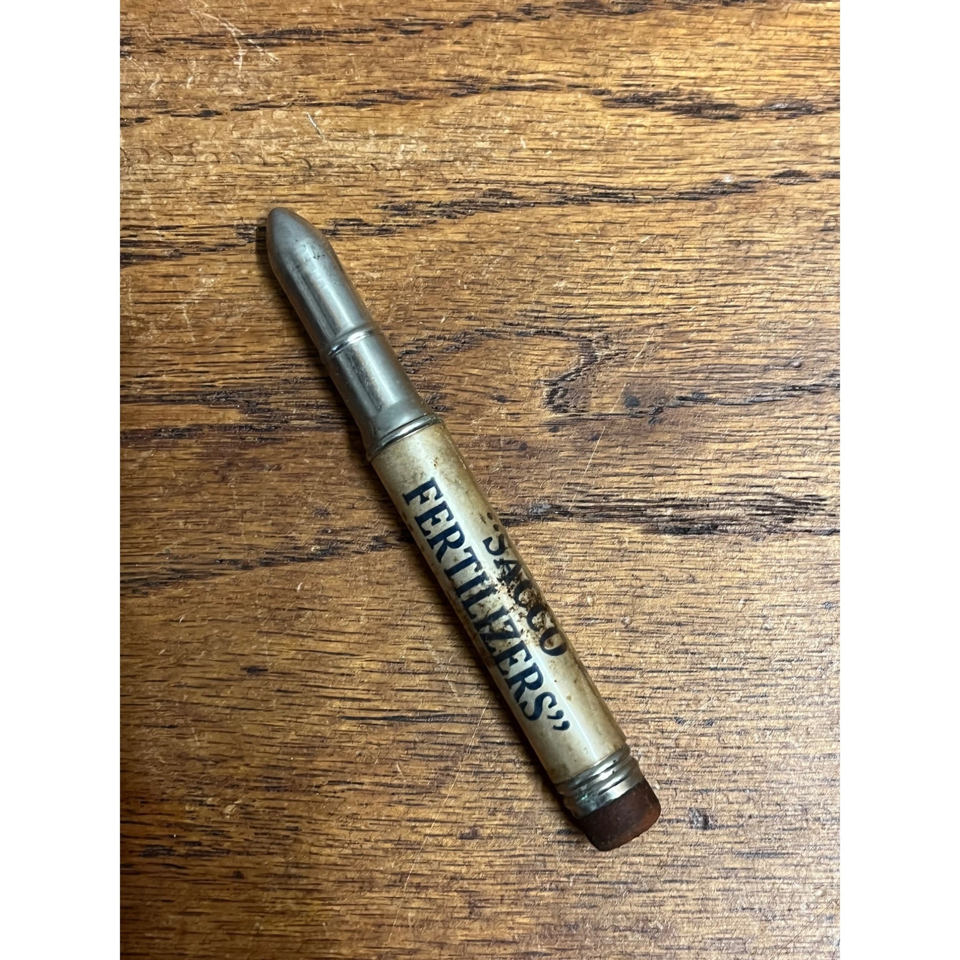 Vintage Sacco Fertilizers Bullet Pencil Waupun Wisconsin Farm Advertising Landaal Bros