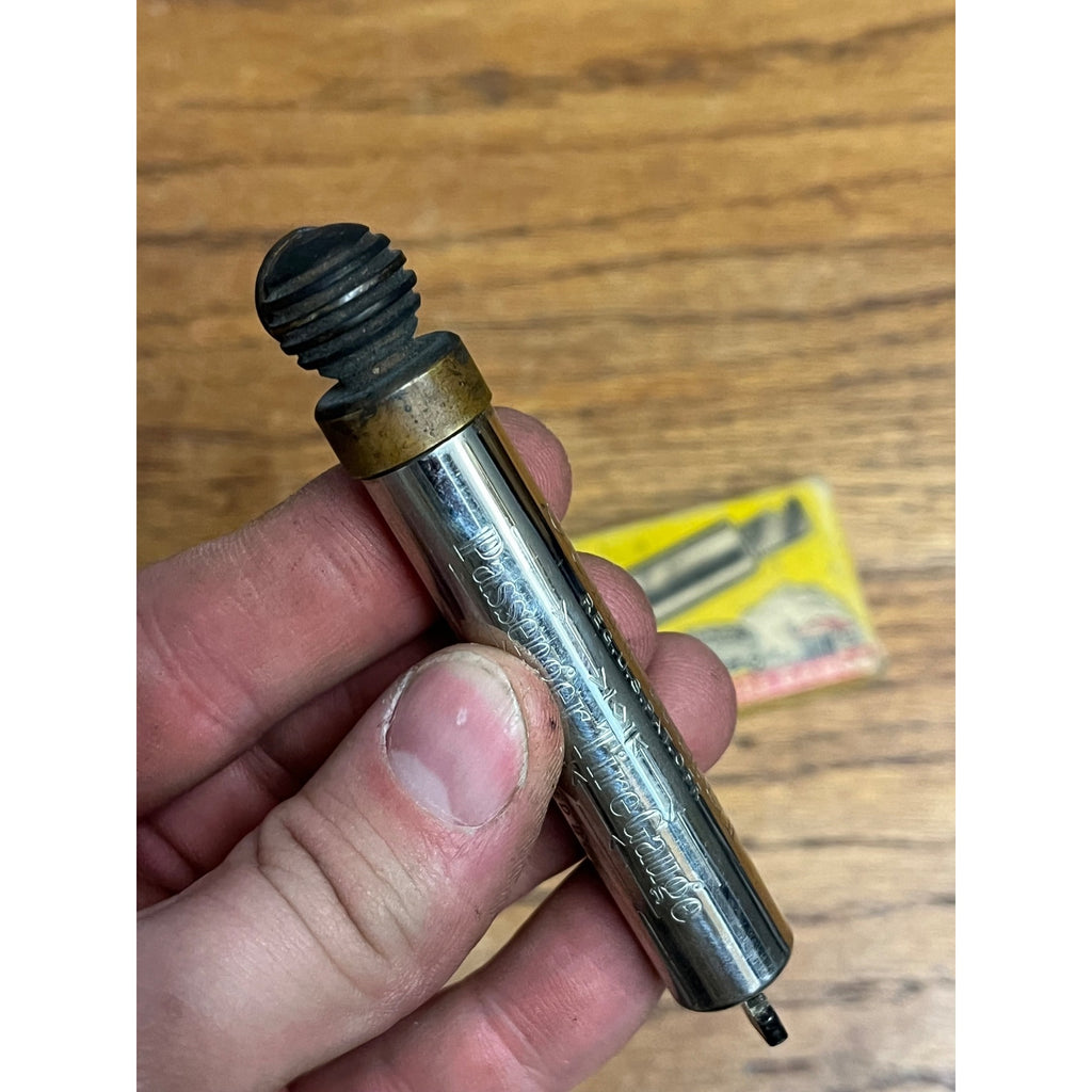 Vintage Schrader Passenger Tire Pressure Gauge Antique w/ Original Box