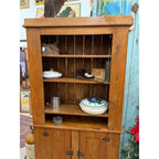 Antique Primitive 19th c. Pine Cupboard Pantry Shelf Farmhouse Country