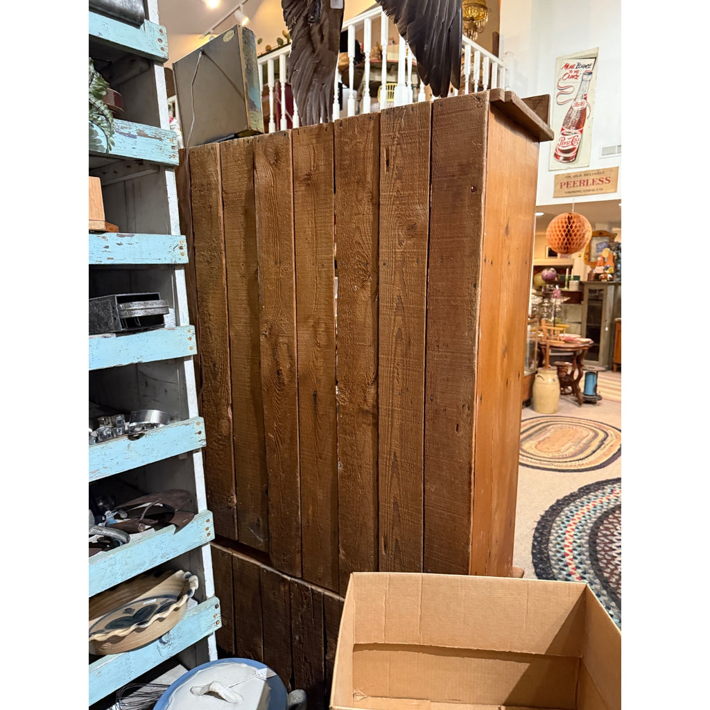 Antique Primitive 19th c. Pine Cupboard Pantry Shelf Farmhouse Country