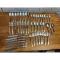 Vintage WM Rogers Stainless Silverplate Flatware "Beloved" 47pc Set Silverware