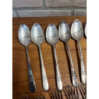 Vintage WM Rogers Stainless Silverplate Flatware "Beloved" 47pc Set Silverware